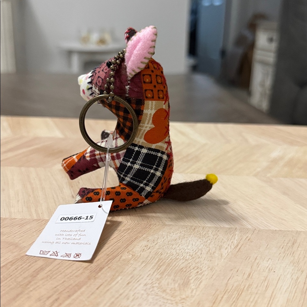Handmade Horse Patchwork Plush Keychain - Picture 3 of 4
